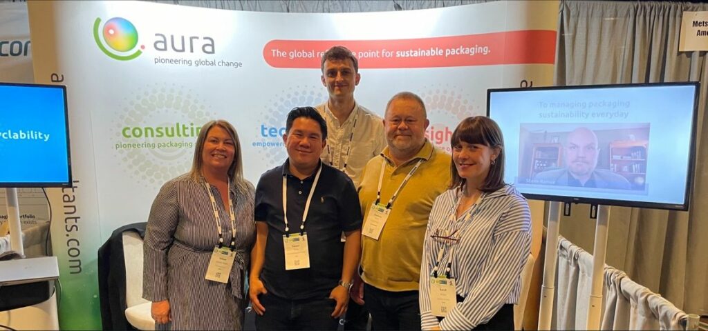 Aura and CarbonQuota team at the exhibition