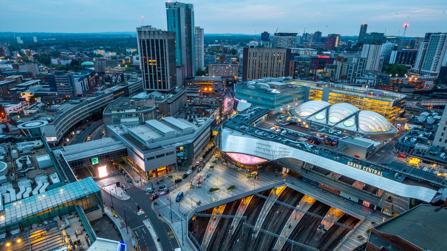 Birmingham from birds eye view